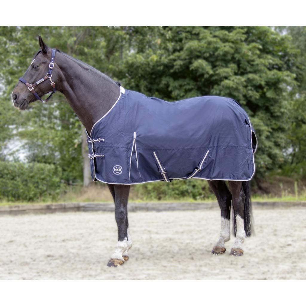 HKM 72876900.0018 Ecolight Winter Turnout Blanket Dark Blue, medium-weight turnout rug sized standard